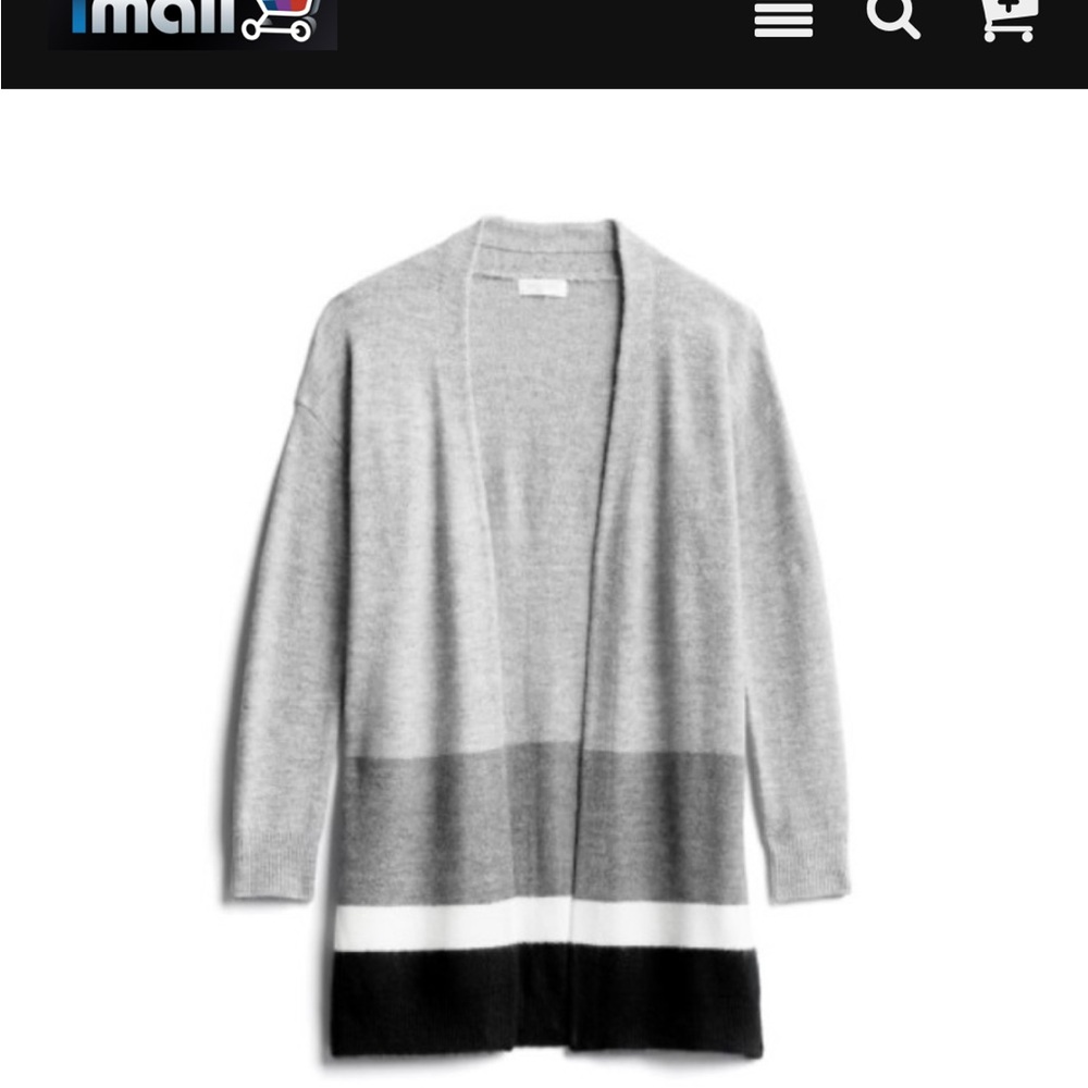 Sophie Rue Gray and Black Colorblock Sweater